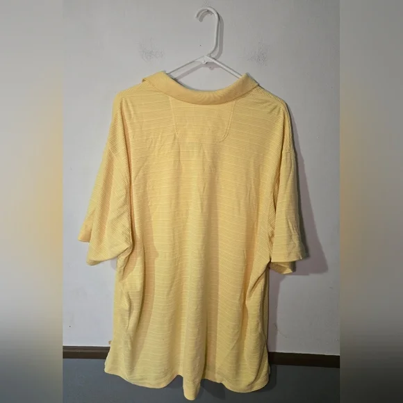 Tommy Bahama Polo Shirt Mens Size XXL Yellow Stripes Short Sleeve Collar 2XL - Picture 2 of 6